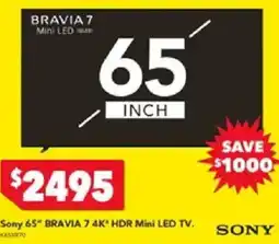 Harvey Norman Sony 65" bravia 7 4k hdr mini led tv offer