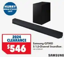 Harvey Norman Samsung Q700D 3.1.2-Channel Soundbar offer