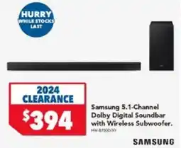 Harvey Norman Samsung 5.1-Channel Dolby Digital Soundbar with Wireless Subwoofer offer