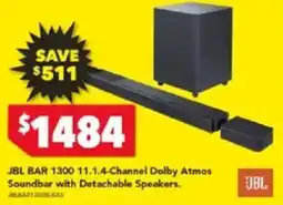 Harvey Norman JBL BAR 1300 11.1.4-Channel Dolby Atmos Soundbar with Detachable Speakers offer