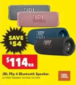 Harvey Norman JBL Flip 6 Bluetooth Speaker offer