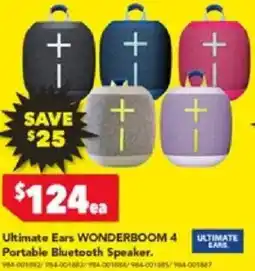 Harvey Norman Ultimate ears wonderboom 4 ultimate ears portable bluetooth speaker offer