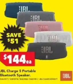 Harvey Norman JBL Charge 5 Portable Bluetooth Speaker offer