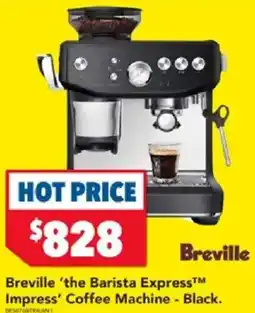 Harvey Norman Breville 'the Barista Express Impress' Coffee Machine offer