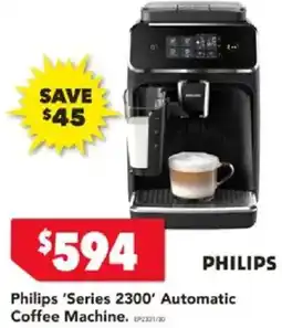 Harvey Norman Philips 'Series 2300' Automatic Coffee Machine offer