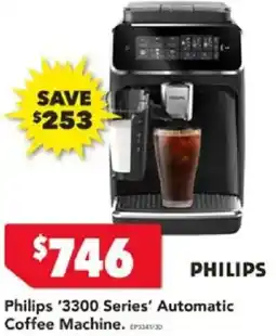 Harvey Norman Philips '3300 Series' Automatic Coffee Machine offer