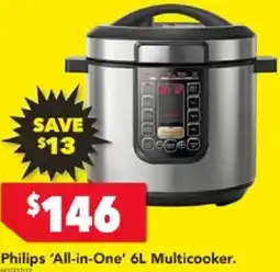 Harvey Norman Philips 'All-in-One' 6L Multicooker offer