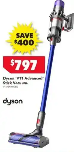 Harvey Norman Dyson 'V11 Advanced' Stick Vacuum offer