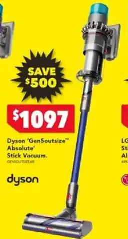 Harvey Norman Dyson 'GenSoutsize™ Absolute Stick Vacuum offer