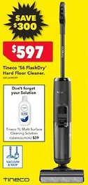 Harvey Norman Tineco '56 FlashDry' Hard Floor Cleaner offer