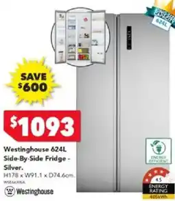Harvey Norman Westinghouse Side By Side Fridge offer