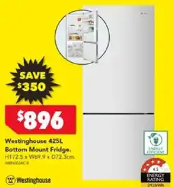 Harvey Norman Westinghouse Bottom Mount Fridge offer