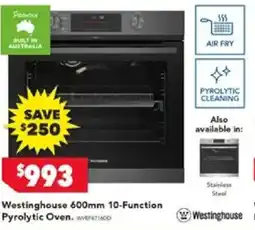 Harvey Norman Westinghouse 600mm 10-Function Pyrolytic Oven offer