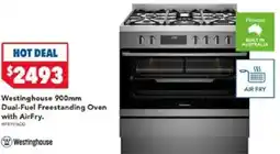 Harvey Norman Westinghouse 900mm Dual-Fuel Freestanding Oven with AirFry offer