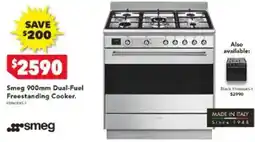 Harvey Norman Smeg 900mm Dual-Fuel Freestanding Cooker offer