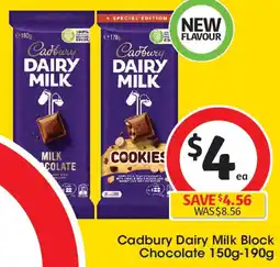 Coles Cadbury Dairy Milk Block Chocolate offer