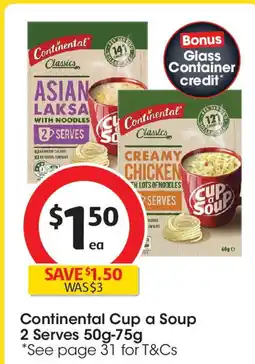 Coles Continental Cup a Soup 2 Serves offer