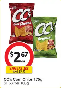 Coles CC's Corn Chips offer