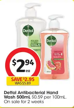 Coles Dettol Antibacterial Hand Wash offer