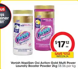 Coles Vanish NapiSan Oxi Action Gold Multi Power Laundry Booster Powder offer