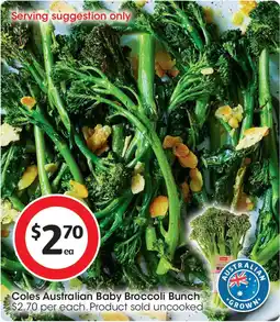 Coles Coles Australian Baby Broccoli Bunch offer
