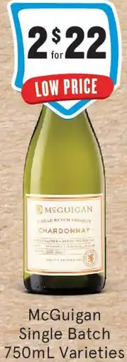 IGA Liquor McGuigan Single Batch Varieties offer