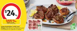 Coles Coles Australian Lamb Loin Chops offer