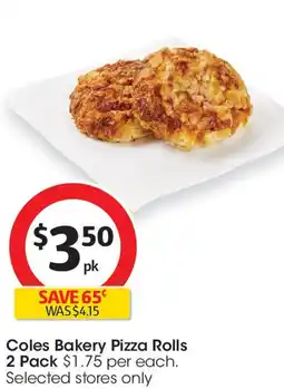 Coles Coles Bakery Pizza Rolls offer