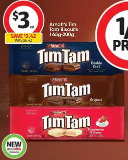 Coles Arnott's Tim Tam Biscuits 165g-200g offer