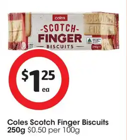 Coles Coles Scotch Finger Biscuits offer