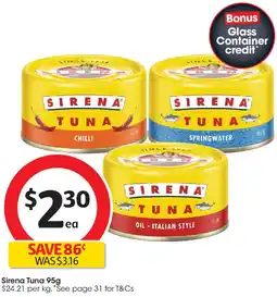 Coles Sirena Tuna offer