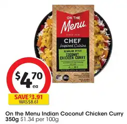 Coles On the Menu Indian Coconut Chicken Curry offer