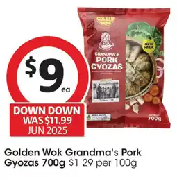 Coles Golden Wok Grandma's Pork Gyozas offer