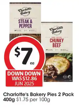 Coles Charlotte's Bakery Pies offer