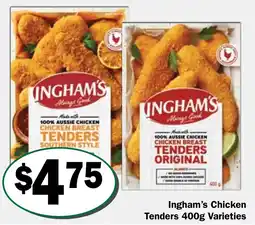 Friendly Grocer Ingham's Chicken Tenders Varieties offer
