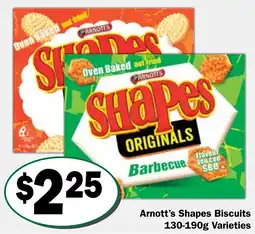 Friendly Grocer Arnott's Shapes Biscuits Varieties offer