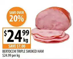Supabarn Bertocchi triple smoked ham offer