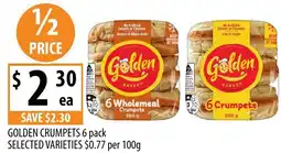 Supabarn Golden crumpets selected varieties offer