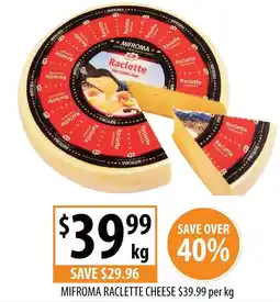 Supabarn Mifroma raclette cheese offer