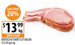 Supabarn Bertocchi short cut bacon offer