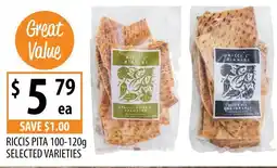 Supabarn Riccis pita selected varieties offer