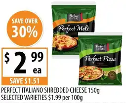 Supabarn Perfect italiano shredded cheese selected varieties offer
