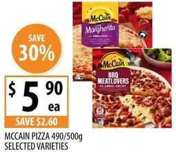 Supabarn McCain pizza selected varieties offer