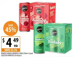 Supabarn Remedy sodaly prebiotic soda selected varieties offer