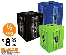 Supabarn V energy drink selected varieties offer