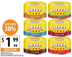 Supabarn Sirena tuna selected varieties offer