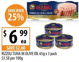 Supabarn Rizzoli tuna in olive oil offer
