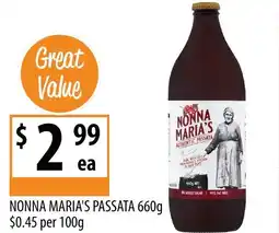 Supabarn Nonna maria's passata offer