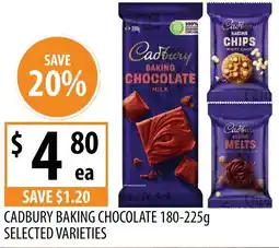 Supabarn Cadbury baking chocolate selected varieties offer