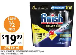 Supabarn Finish ultimate all in one dishwashing tablets selected varieties offer